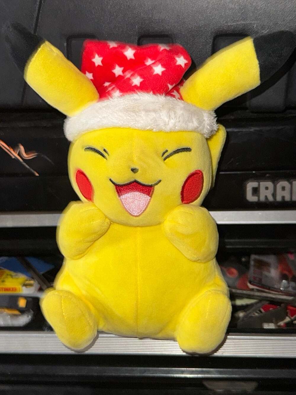 Pokemon Pikachu Christmas Holiday Santa Hat Plush Stuffed Animal